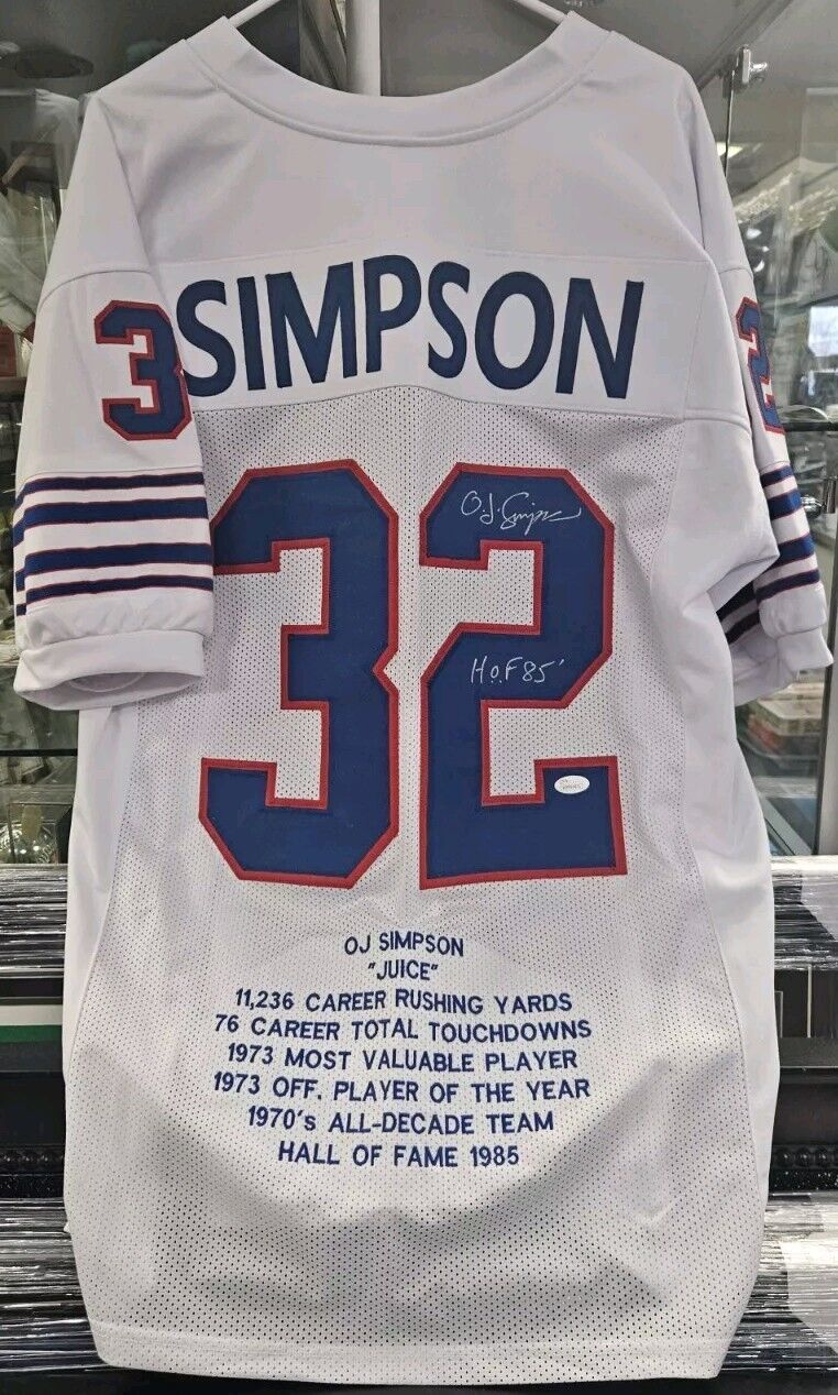 O. J. Simpson Signed outlet Jersey Inscribed