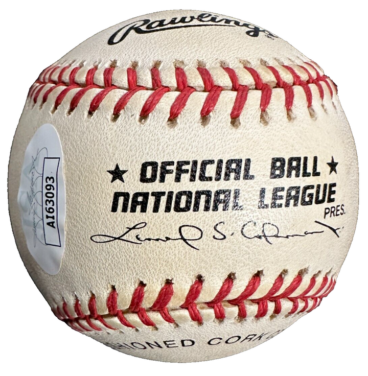 Duke Snider Autographed Leonard Coleman National League Baseball JSA