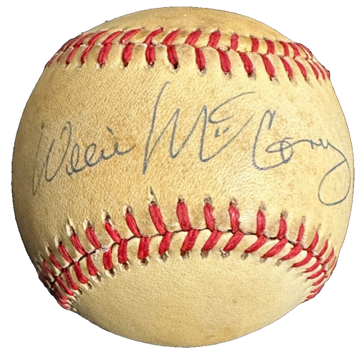 Willie McCovey Autographed Official National League Baseball HOF Giants BAS -