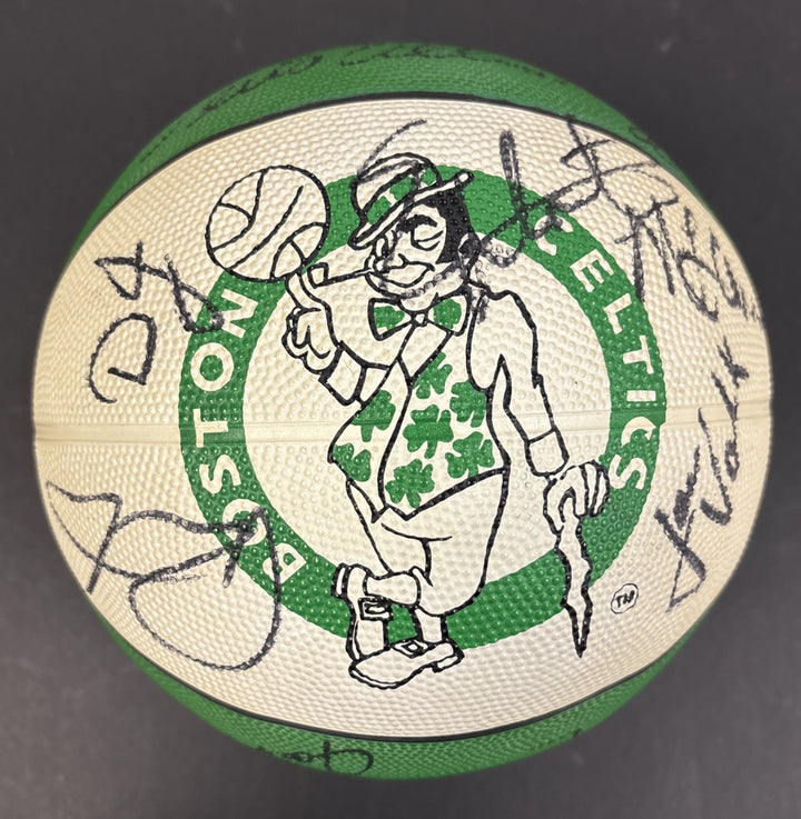 1995-96 Boston Celtics Team Signed Ball Dennis Johnson +17 Sportsworld COA