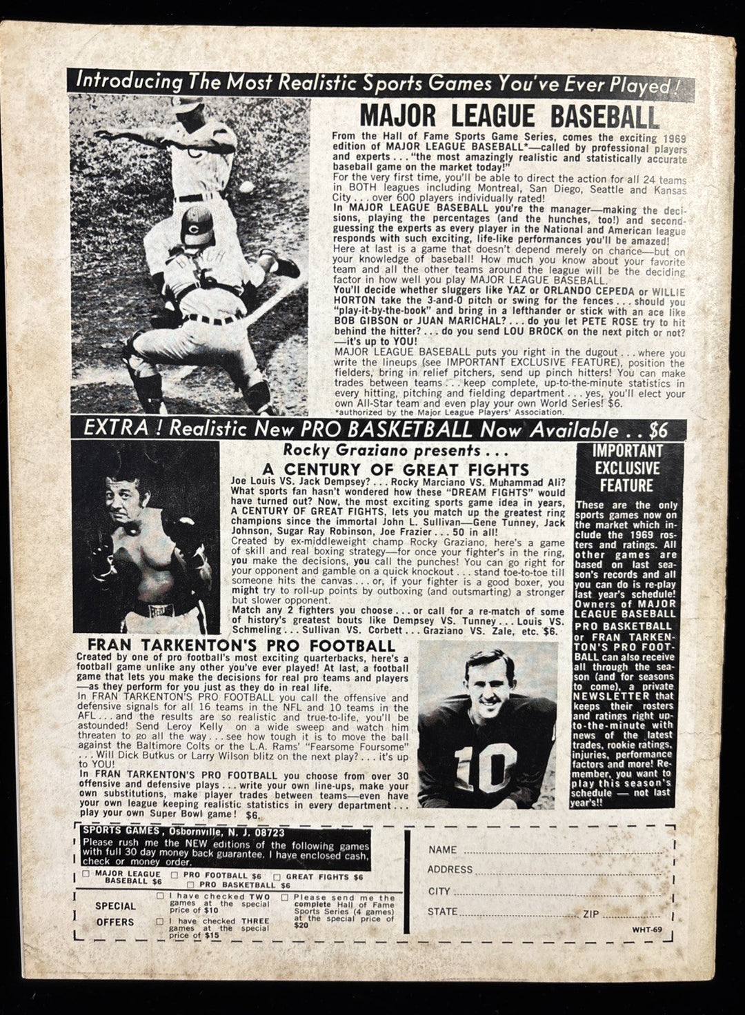 1969 Baseball Annual Magazine Willie Mays / Pete Rose Cover