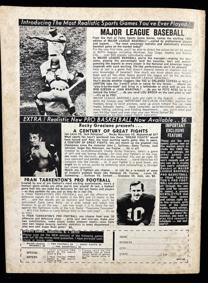 1969 Baseball Annual Magazine Willie Mays / Pete Rose Cover