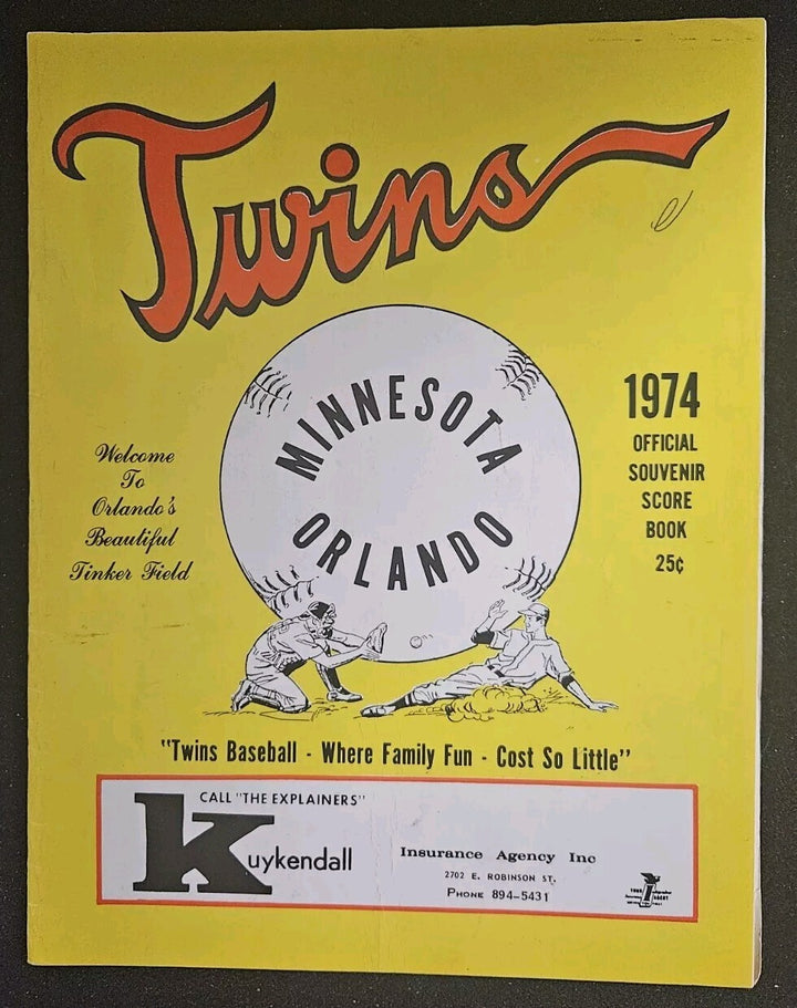 3/24/74 Red Sox vs. Twins Spring Training Program & Ticket Stub