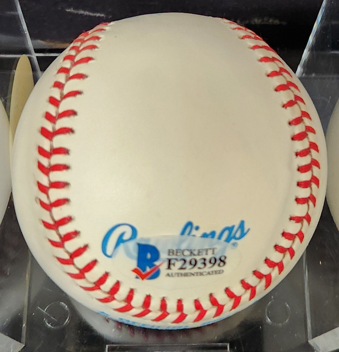 Fred Lynn Signed American League Baseball Red Sox Angels Beckett COA