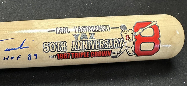 Carl Yastrzemski Signed Cooperstown Bat 1967 Triple Crown 50th Anniversary Bat