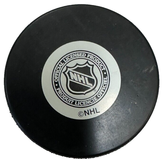 Reg Leach Autographed Boston Bruins Hockey Puck NHL