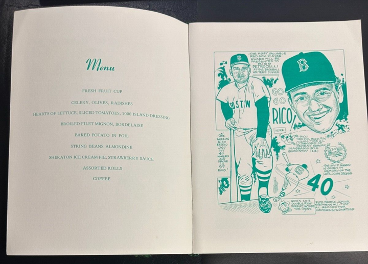Jan 29, 1970 31st Annual Baseball Writers Association America Dinner Program