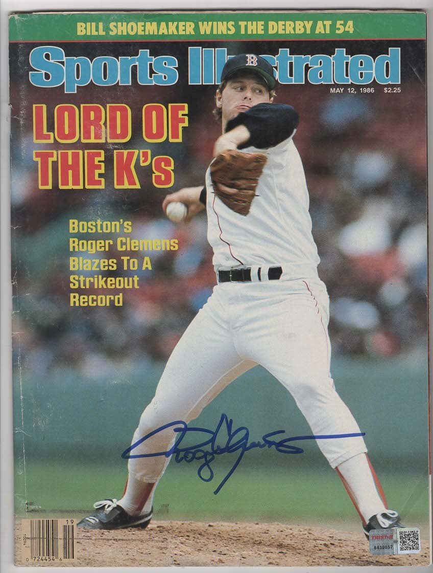 Roger Clemens Signed 5/12/1986 Issue Sports Illustrated Lord of the K's TRISTAR