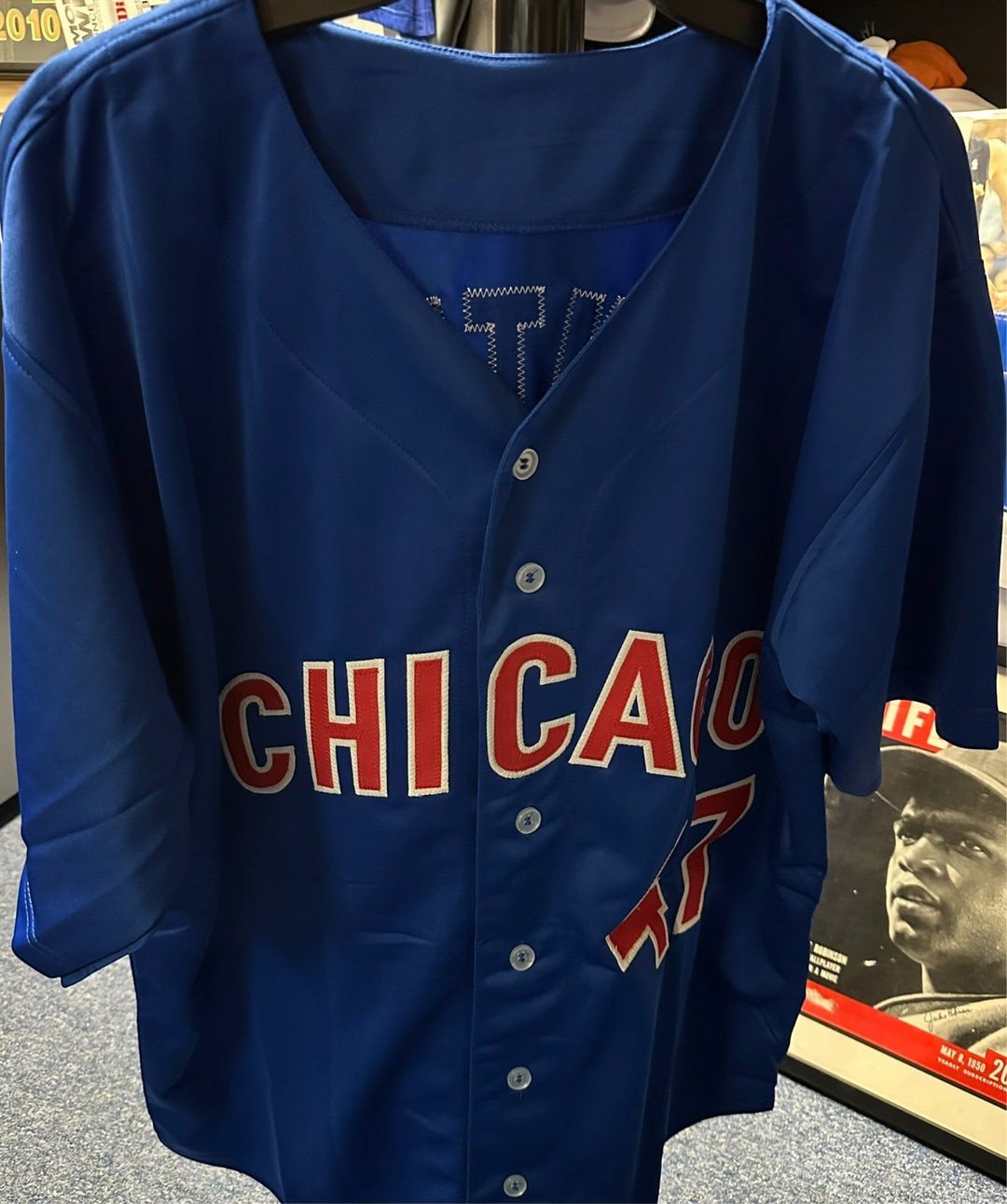 Miguel Montero Autographed Chicago Cubs Replica Stats Jersey JSA