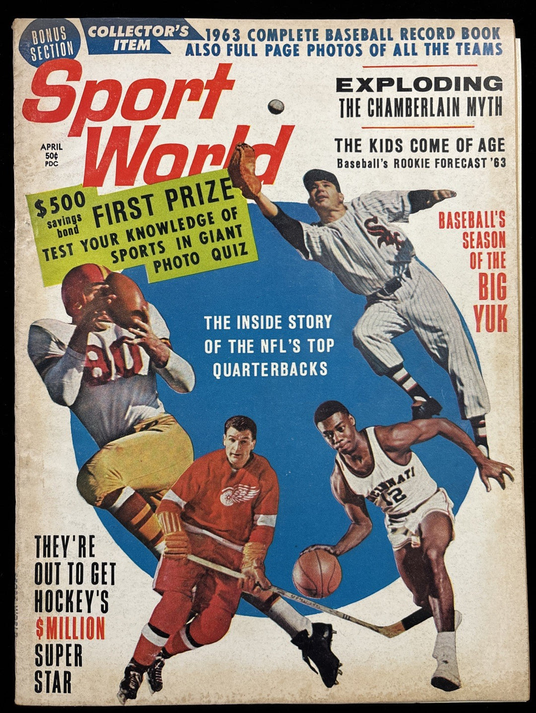 April 1963 Sport World Magazine Complete Baseball Record Book