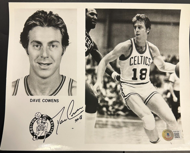 Dave Cowens Autographed Boston Celtics Team Issued 8x10 HOF BAS