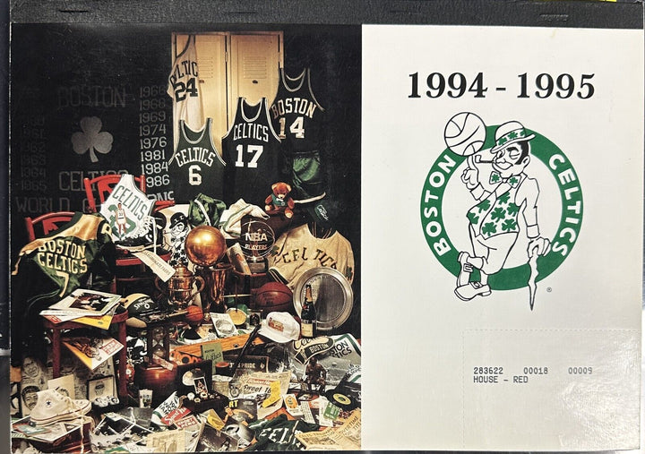 Red Auerbach Personal 1994-95 Boston Celtics Season Ticket Booklet Garden Last