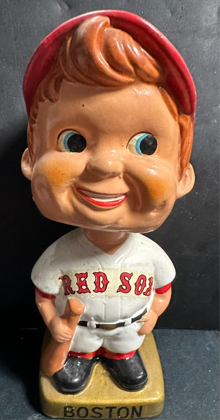 Boston Red Sox Wedge Gold Base Vintage Bobble Head / Nodder
