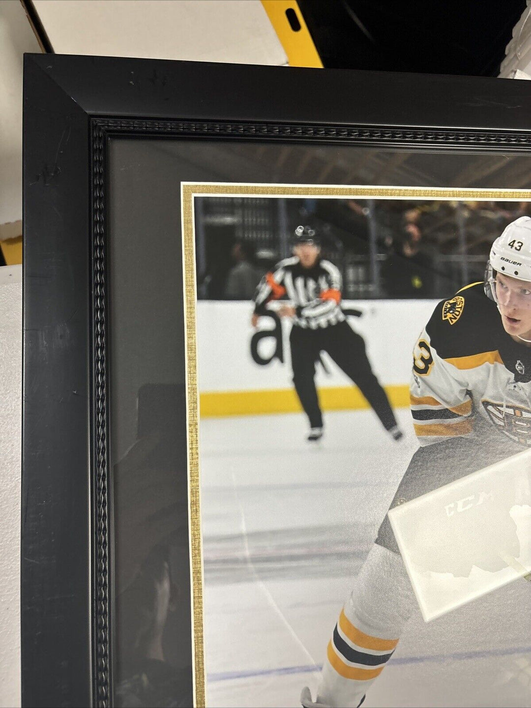 Danton Heinen Signed Framed 16x20 New England Picture Boston Bruins