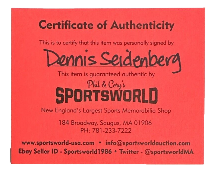Dennis Seidenberg Autographed Boston Bruins Hockey Puck NHL