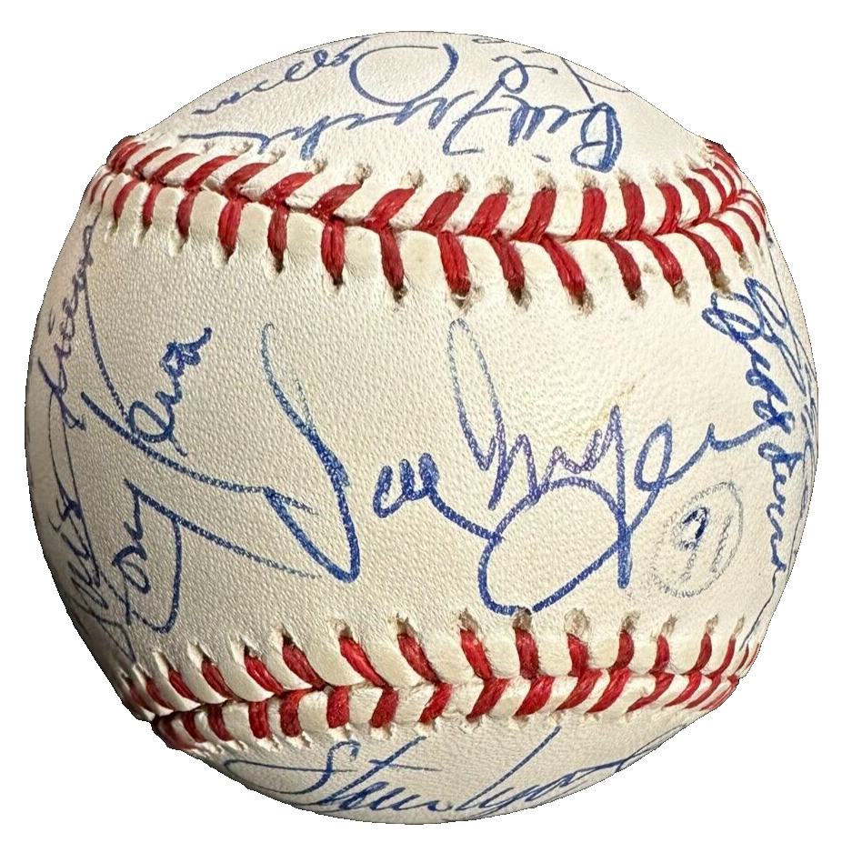1991 Boston Red Sox Team Autographed Baseball Clemens Boggs Boddicker