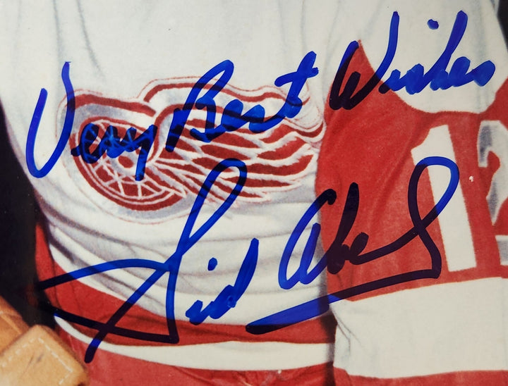 Sid Abel Signed Inscribed 8x10 Photo Detroit Red Wings HOF COA