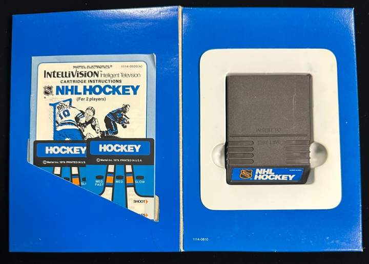 1980 Intellivision NHL Hockey Game W/ Inlays, Manual & Original Box