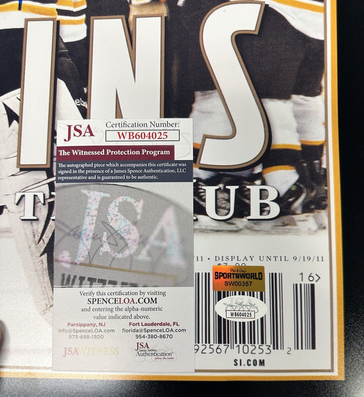 Tim Thomas Autographed 16x20 Sports Illustrated 2011 Stanley Cup Photo JSA