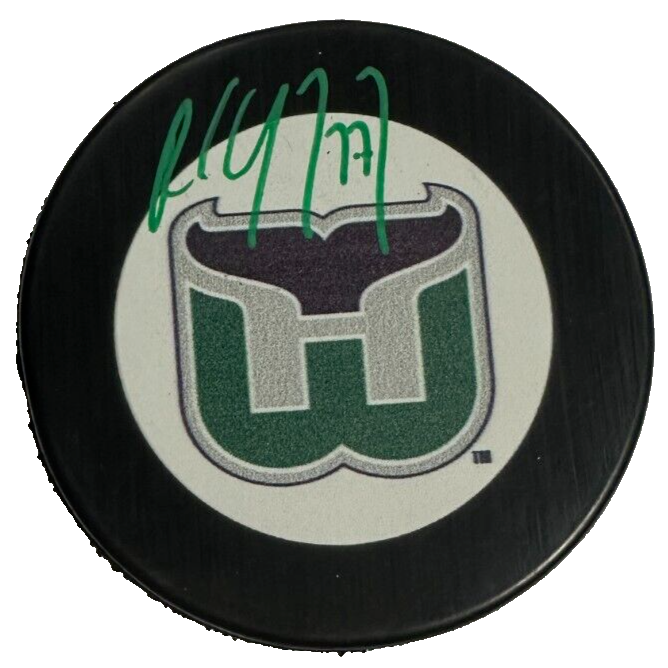 Paul Coffey Autographed Hartford Whalers Hockey Puck JSA HOF