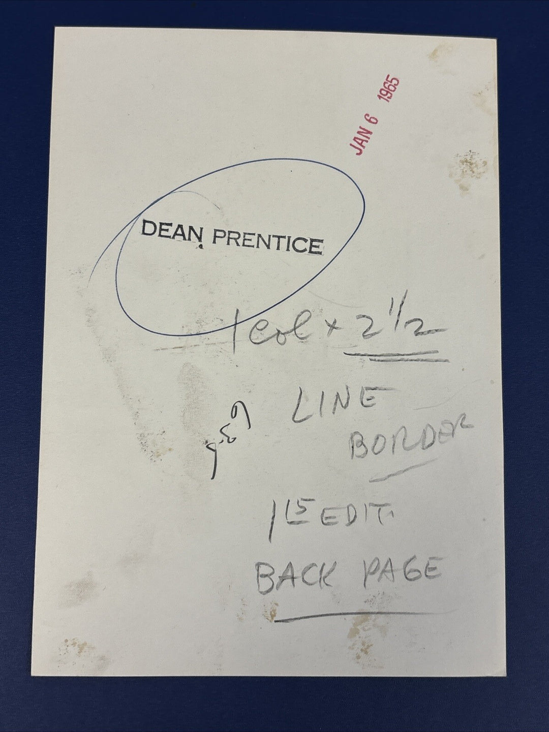 1960’s Dean Prentice Original Boston Bruins Team Photo 5x7