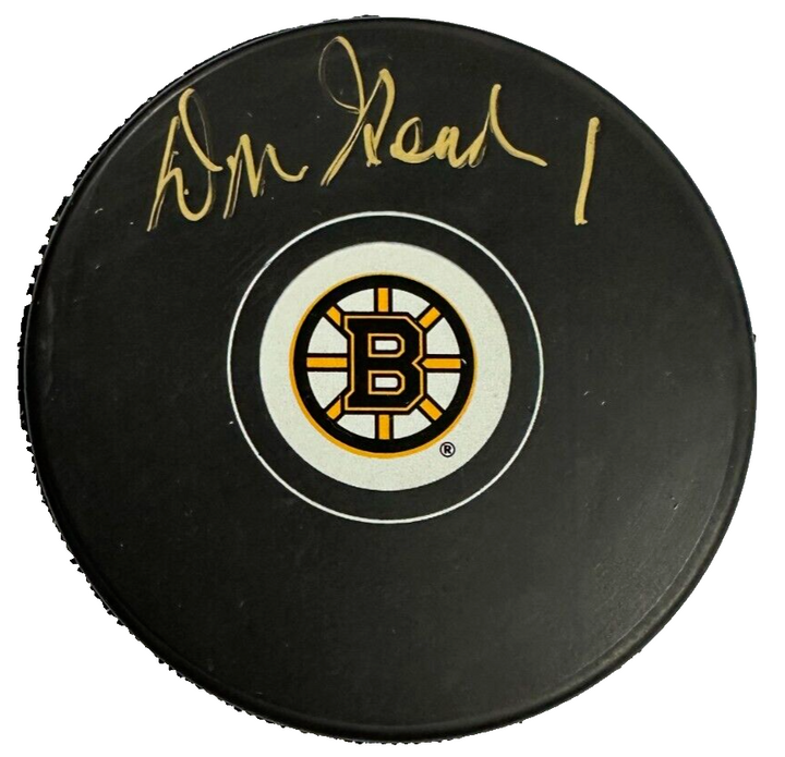 Don Head Autographed Boston Bruins Hockey Puck BAS