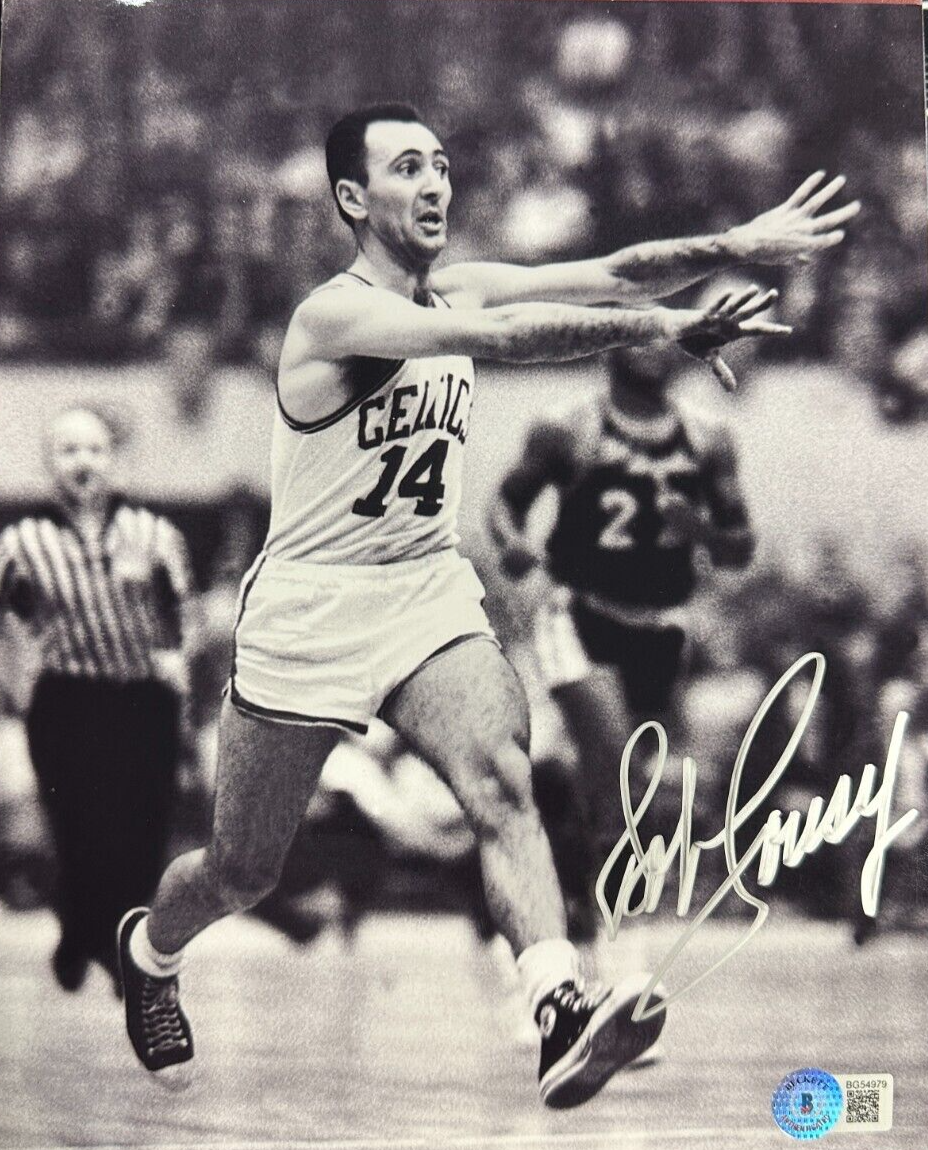 Bob Cousy Autographed 8x10 Photo Boston Celtics HOF BAS