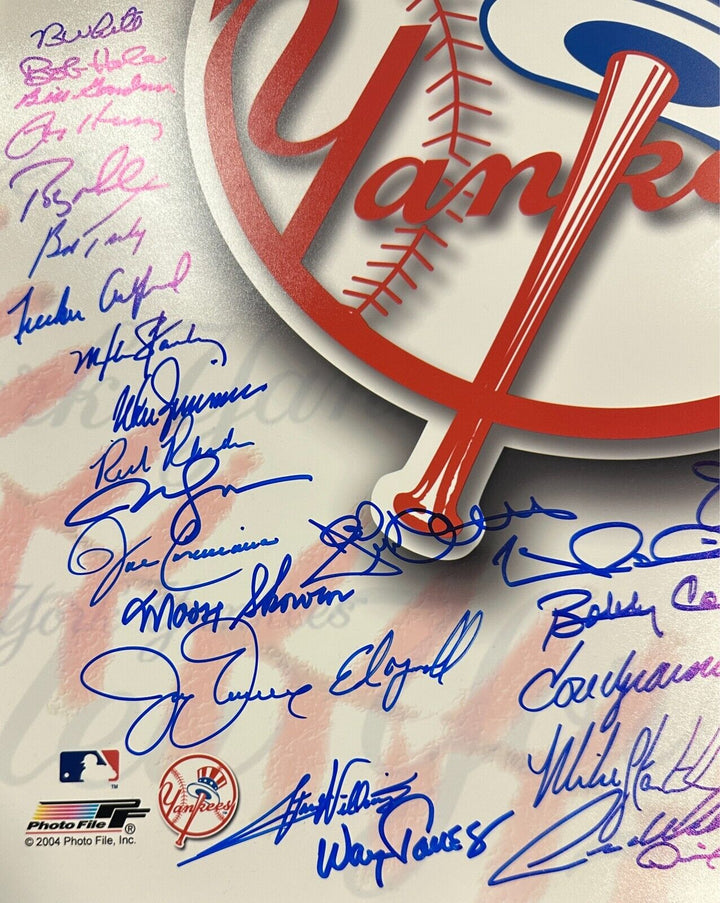 New York Yankees Stars Autographed 16x20 Photo Watson Cox Zimmer Dent