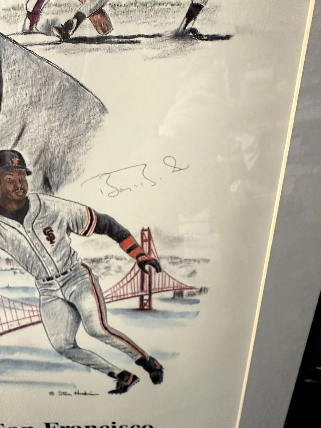 Willie Mays, Bobby & Barry Bonds Signed Pride of San Francisco Print BAS HOF