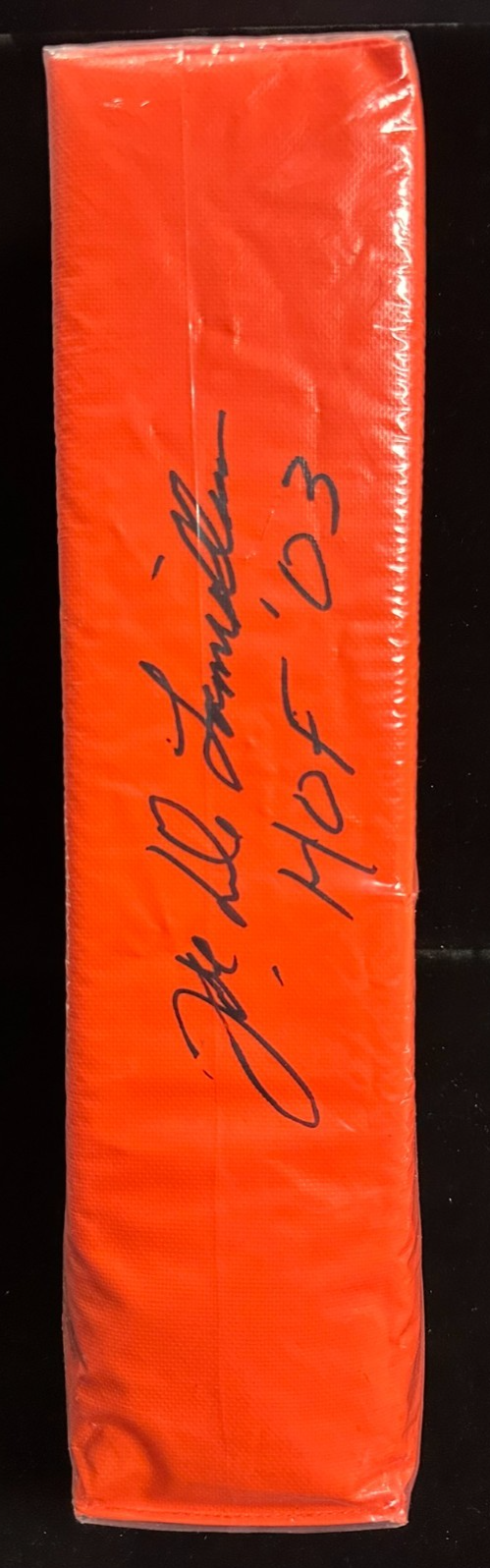 Joe DeLamielleure Autographed Endzone Football Pylon W/HOF 03 Bills