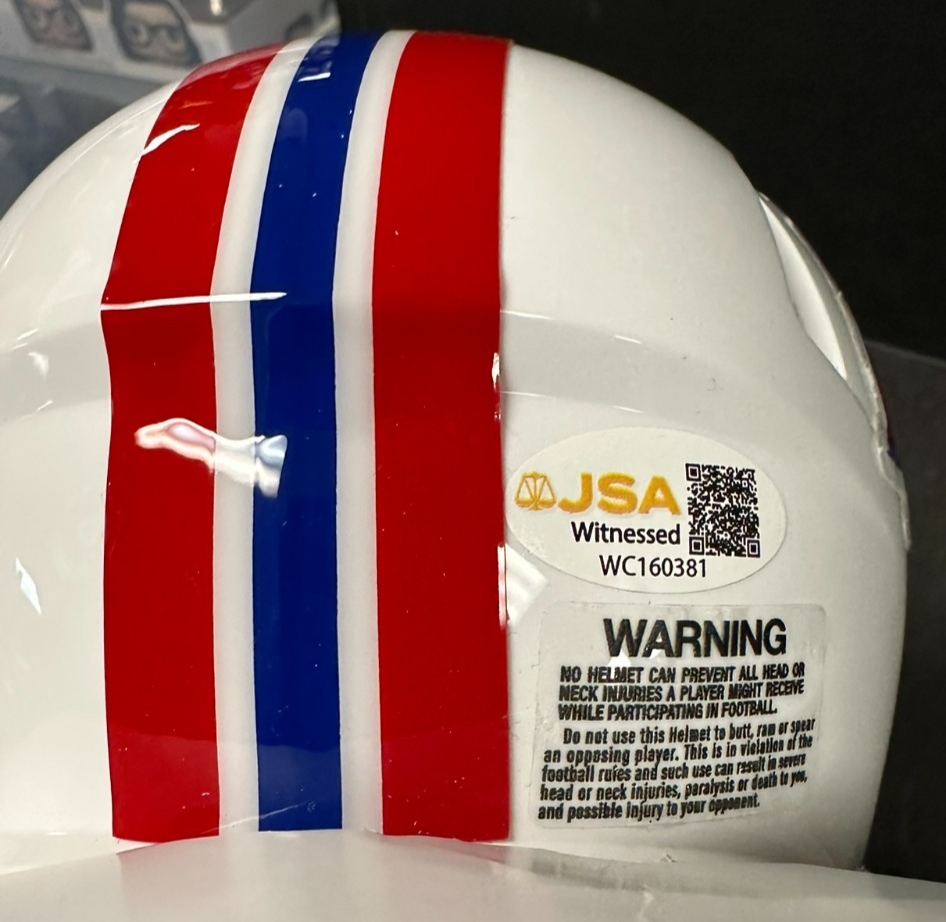 Will Campbell Autographed New England Patriots Mini Helmet JSA