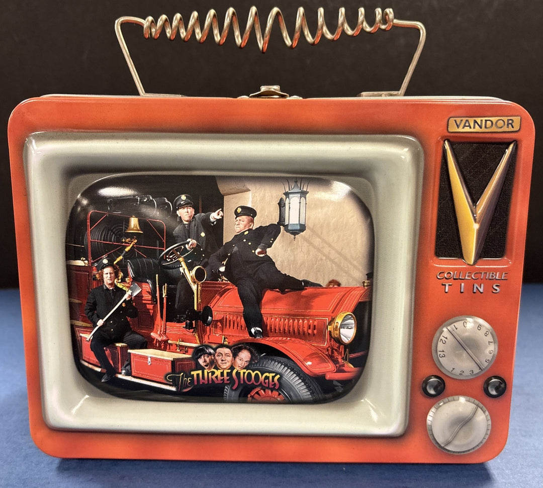The Three Stooges Comedy Tin Lunch Box Collectible Vintage COA