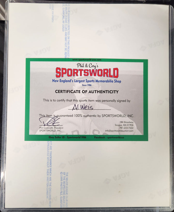 Al Weis Signed 8x10 Photo Chicago White Sox New York Mets COA