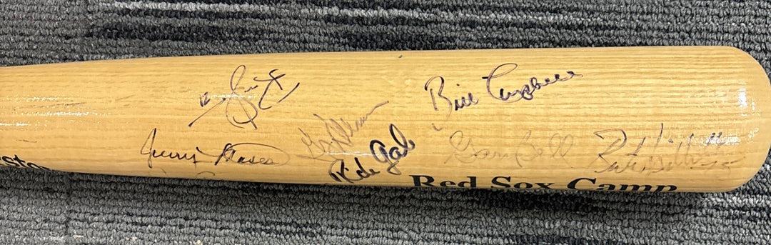 2006 Red Sox Fantasy Camp Signed Baseball Bat Lyons Pesky Stanley Bell Etc.