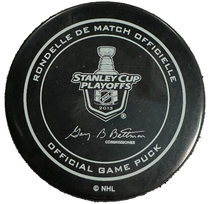 Dougie Hamilton Autographed 2013 Stanley Cup Playoffs Official Game Puck Bruins