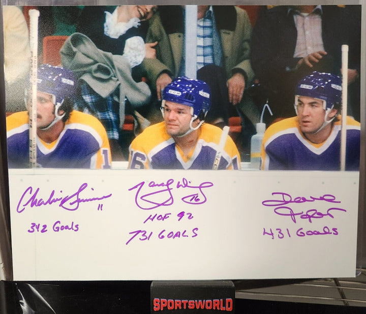 Triple Crown Line Signed Inscribed  11x14 Photo Taylor Dionne & Simmer LA Kings