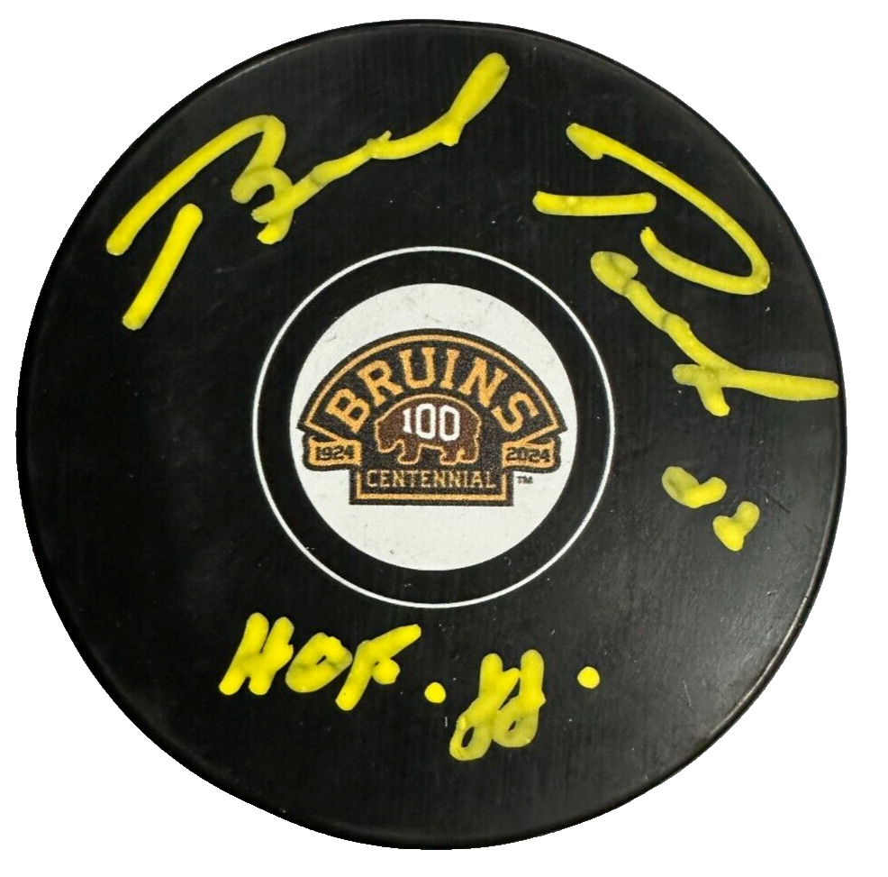 Brad Park Autographed Boston Bruins 100th Anniversary Puck NHL HOF