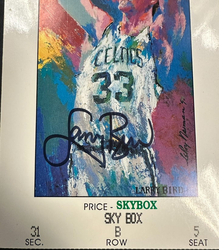 Larry Bird Autographed Larry Bird Night Ticket 2/4/1993 Celtics Bird Hologram