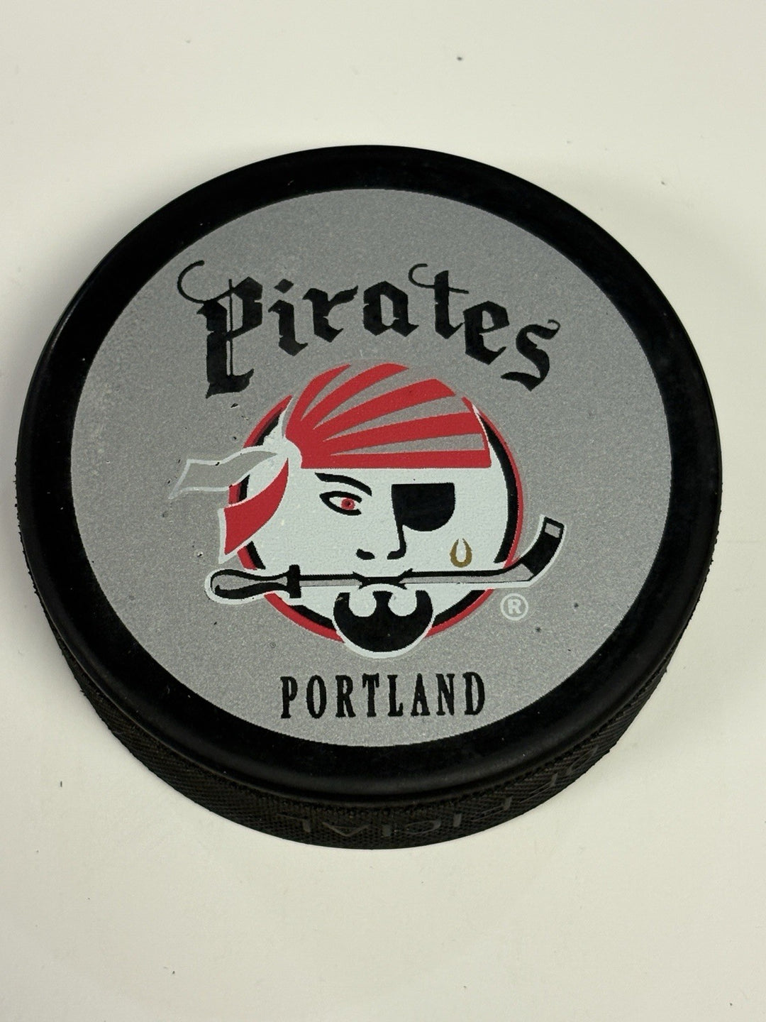 Vintage AHL Portland Pirates Official Hockey Puck