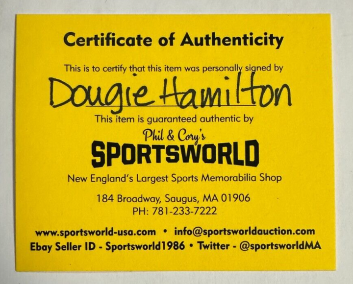 Dougie Hamilton Autographed 2013 Stanley Cup Playoffs Official Game Puck Bruins