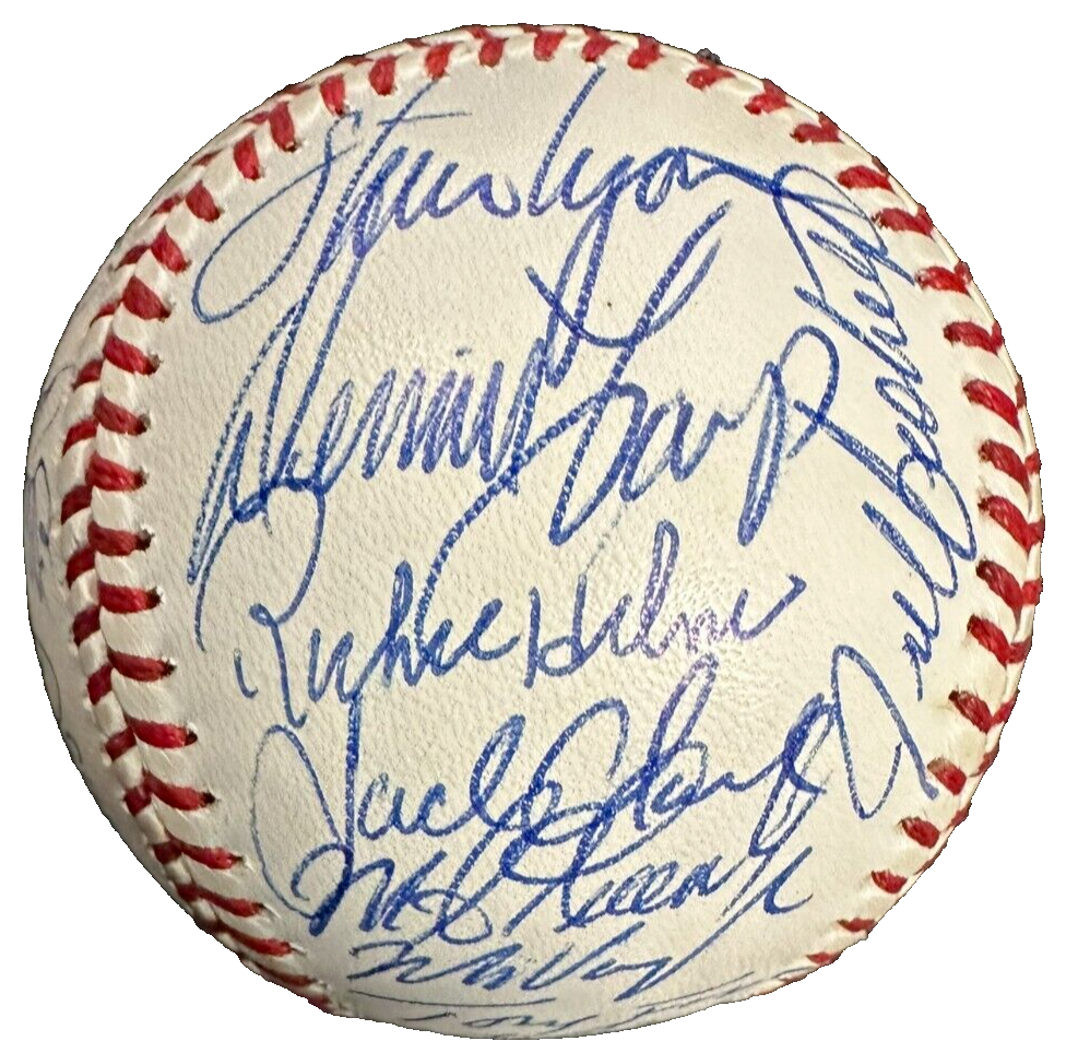 1991 Boston Red Sox Team Autographed Baseball Clemens Boggs Boddicker