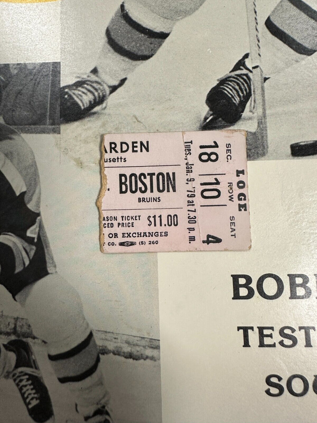 Jan 9, 1979 Bobby Orr Retirement Night Program, Ticket & Bruins & Soviet Wings