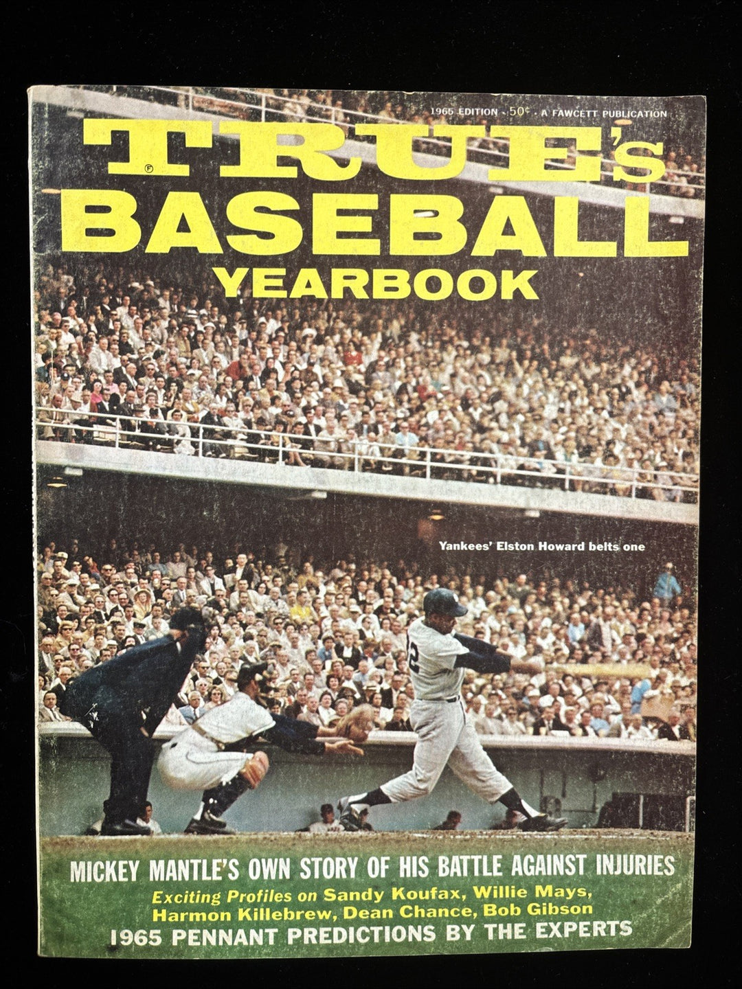 1965 Trues Baseball Yearbook Elston Howard New York Yankee Cover