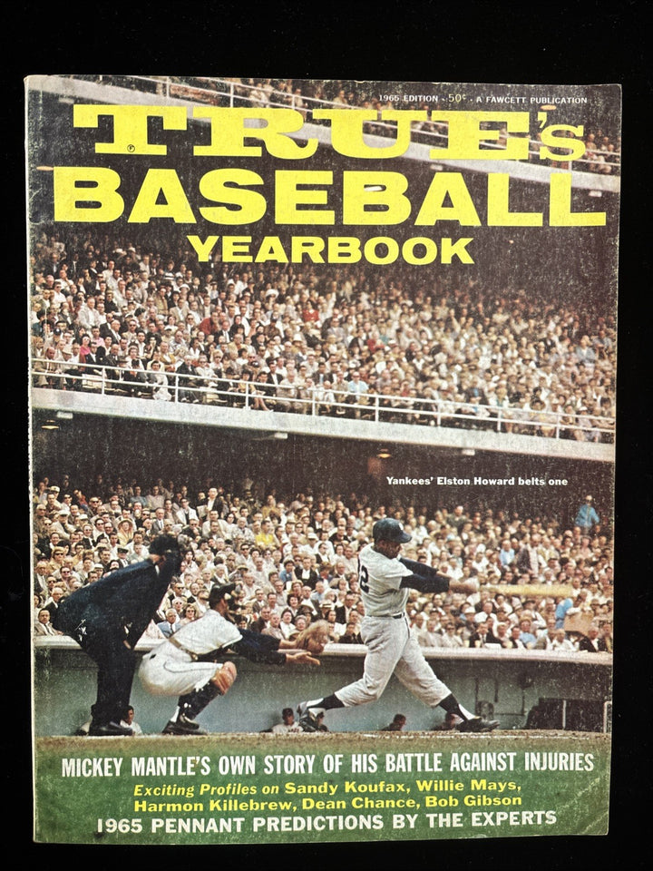 1965 Trues Baseball Yearbook Elston Howard New York Yankee Cover