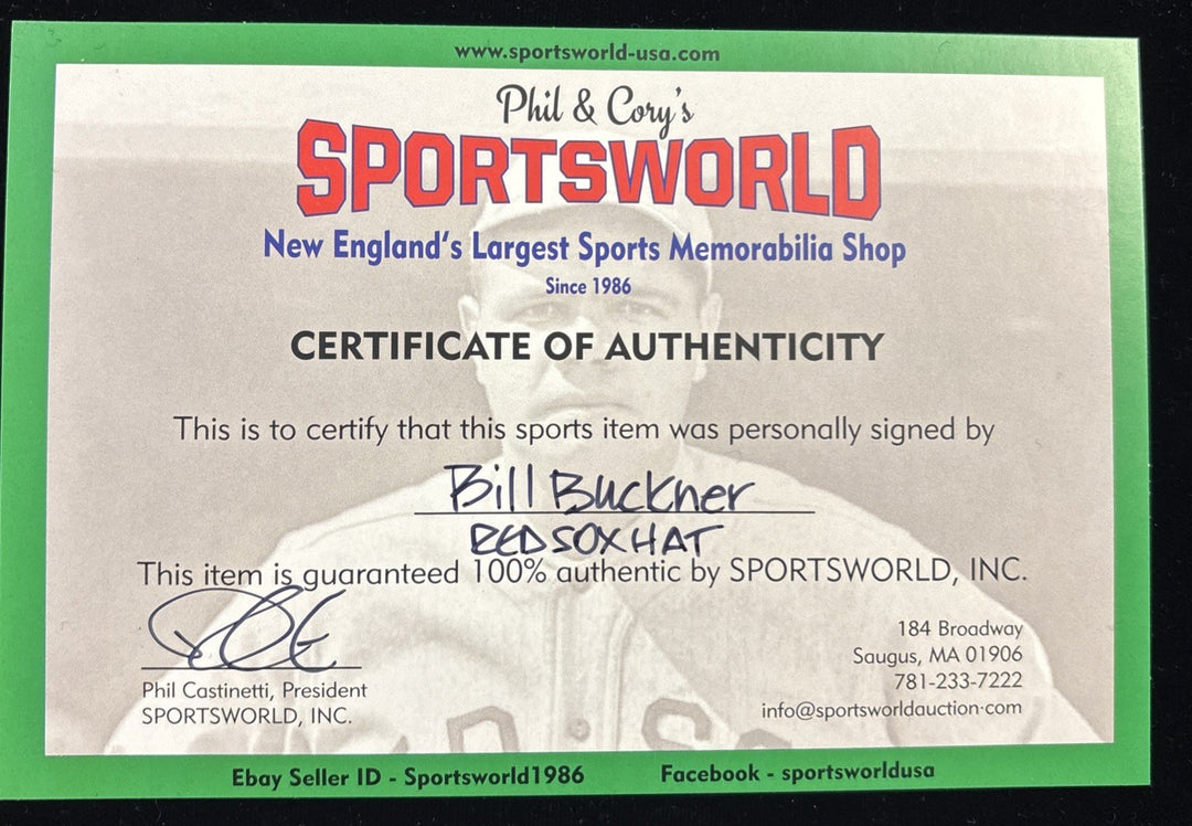 Bill Buckner Autographed Boston Red Sox Fitted Hat MLB