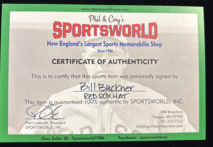 Bill Buckner Autographed Boston Red Sox Fitted Hat MLB