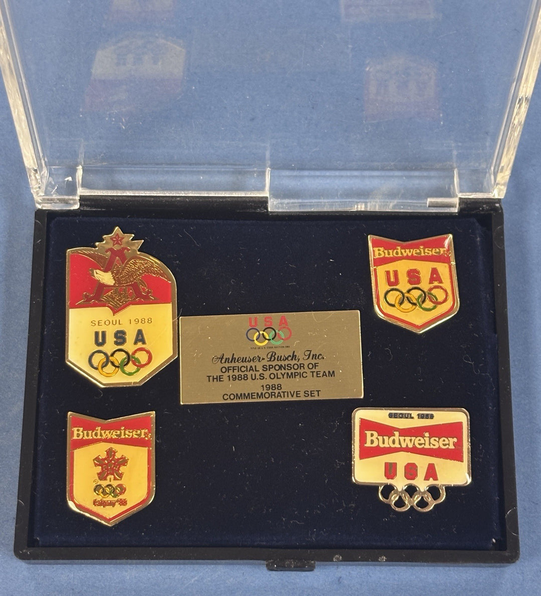 1988 USA Olympics Budweiser Commemorative Pin Set