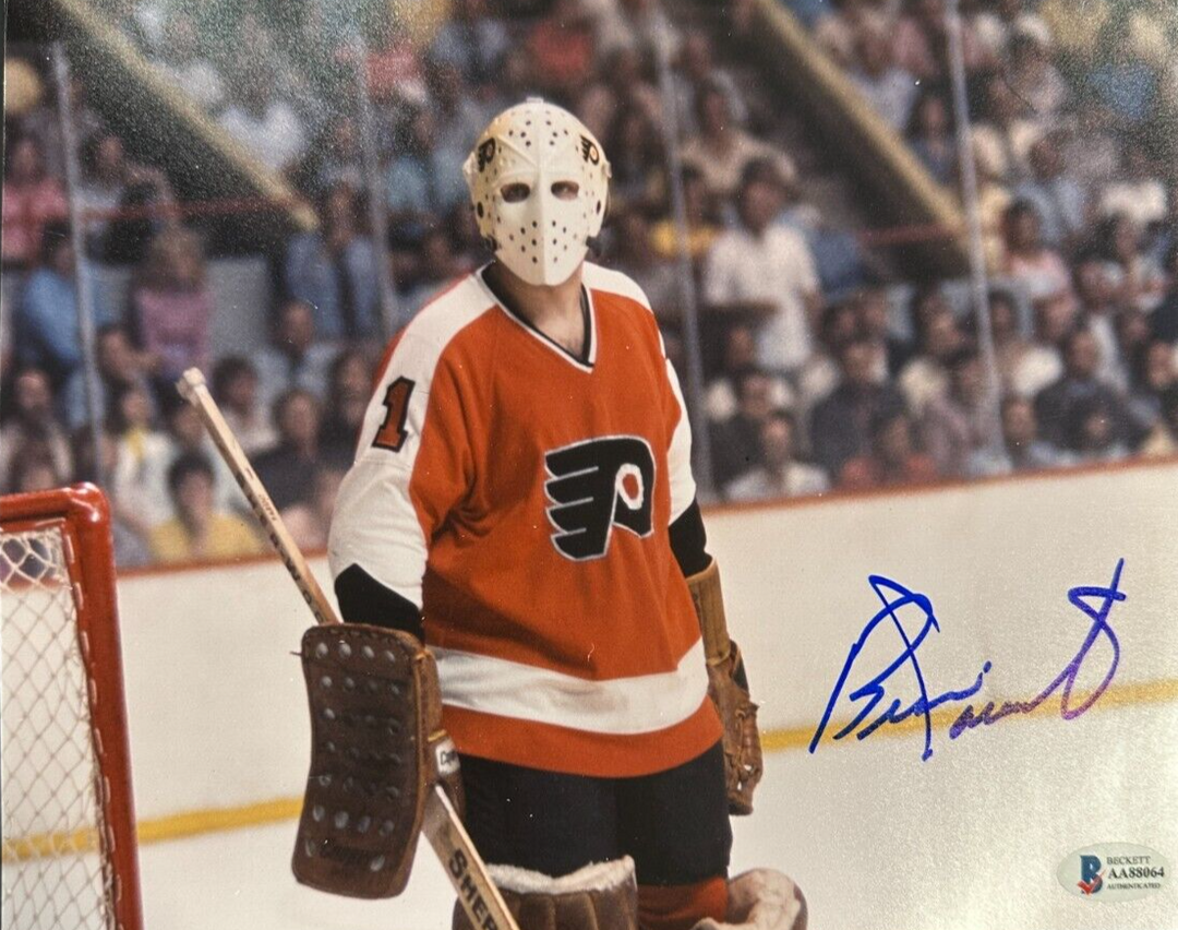 Bernie Parent Autographed Philadelphia Flyers 8x10 Photo HOF BAS