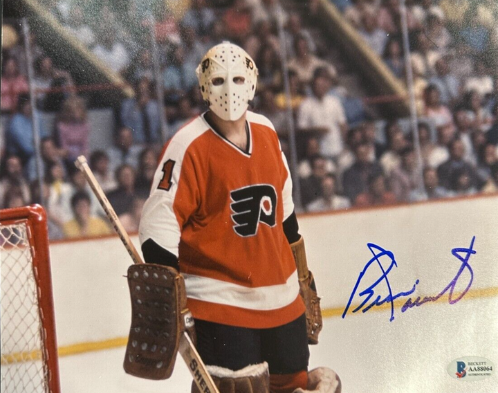 Bernie Parent Autographed Philadelphia Flyers 8x10 Photo HOF BAS