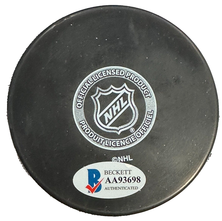 Al Pederson Autographed Boston Bruins Hockey Puck BAS NHL